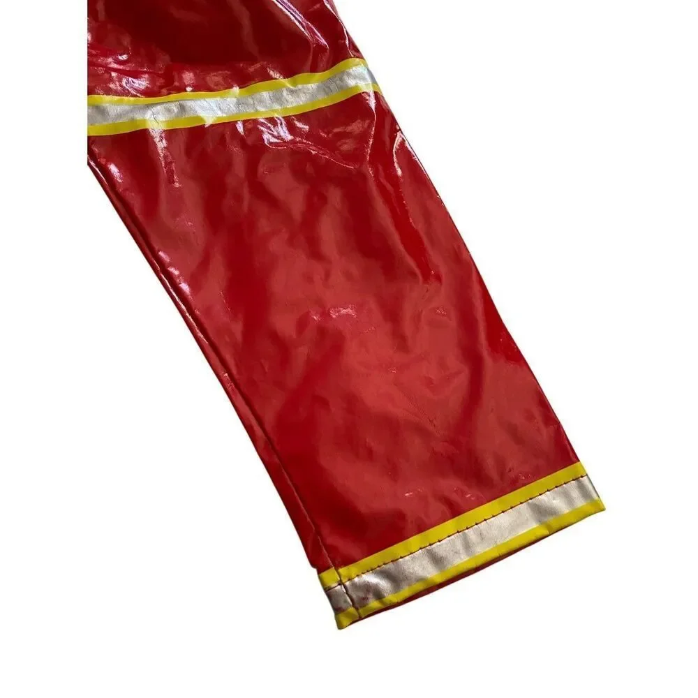 Puddle Play Little Boys XS Red Fireman Raincoat Outerwear Hooded Waterproof